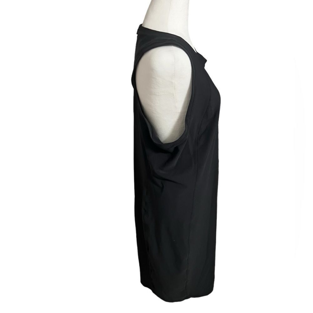 Athleta midi dress, black, size XL scuba feel style zipper in back - Picture 3 of 11